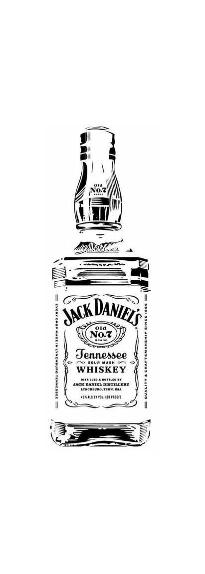 Jack Daniels Stencil Bottle Whiskey Silhouette Clipart