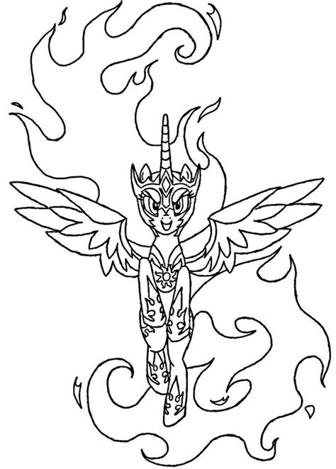 Nightmare moon coloring pages are a fun way for kids of all ages to develop creativity, focus, motor skills and color recognition. Daybreaker Coloring Page Line Art Celestia MLP by sanorace ...