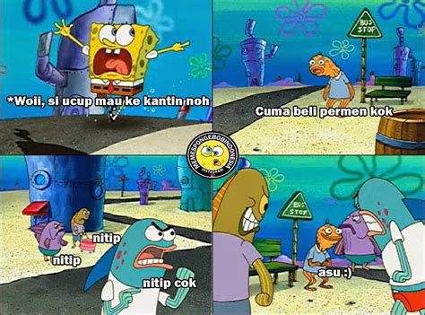 Gambar Meme Lucu Spongebob