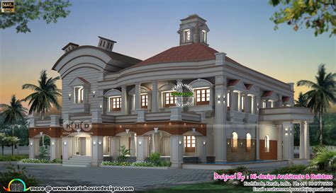 Luxury Palace House Design In Colonial Style Kerala Home Design And