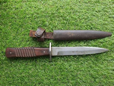 Ww1 German Combat Knife And Scabbard Trade In Military