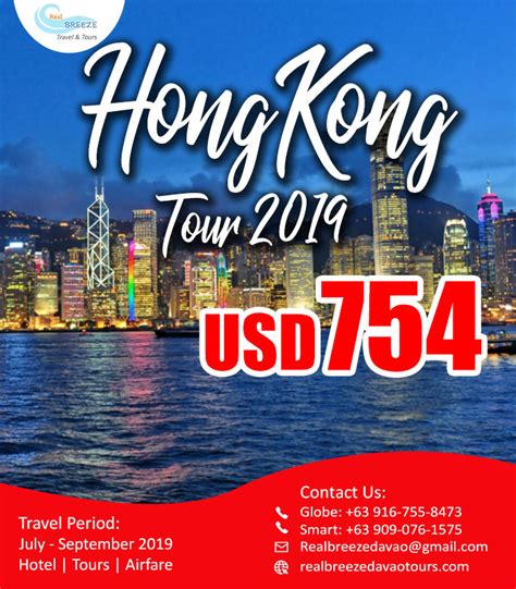 Hong Kong Tour 2019 Realbreeze Davao Tour Packages