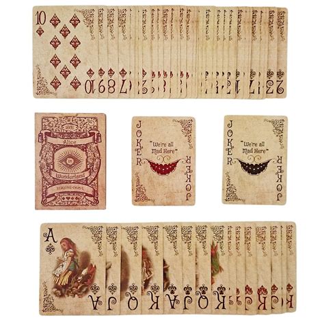 Asvp Shop Alice In Wonderland Playing Cards Full Set Perfect For