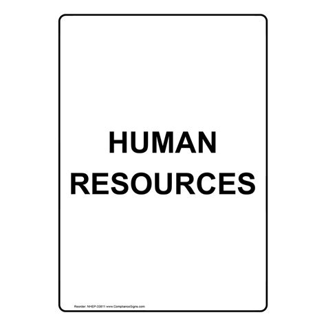 Portrait Human Resources Sign Nhep 33811