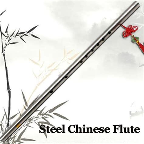 Stainless Steel Chinese Flute Dizi Traditional Musical Instrument In F
