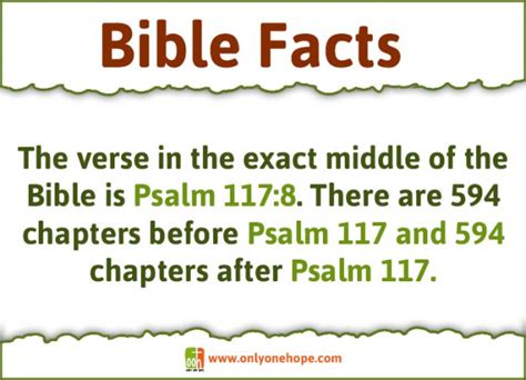 interesting facts about the bible only one hope