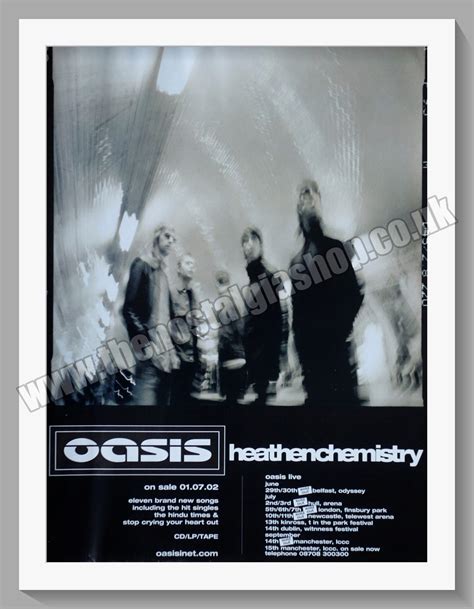 Oasis Heathen Chemistry Uk Tour 2002 Original Advert Ref Ad56481 The Nostalgia Shop