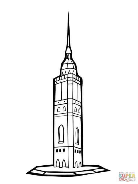 Tower in Stockholm coloring page Free Printable Coloring Pages