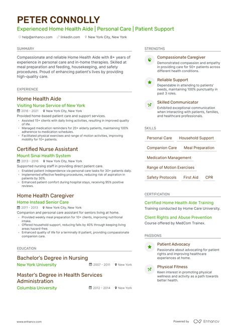5 In Home Caregiver Resume Examples And Guide For 2024