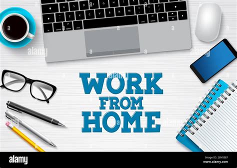 Work From Home Office Vector Background Banner Freelance Remote Online