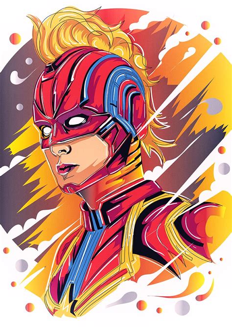 Hero Poster Marvel Fan Art Spacex Captain Marvel Villain Spiderman