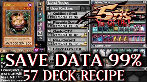 Yu Gi Oh 5ds Tag Force 6 Save Data 99 57 Deck Recipe Youtube