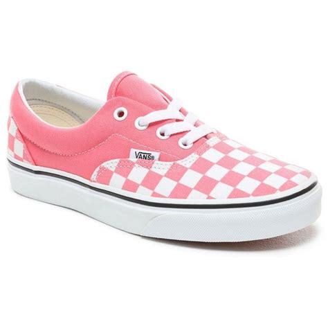 Vans Womens Checkerboard Canvas Era Shoes Strawberry