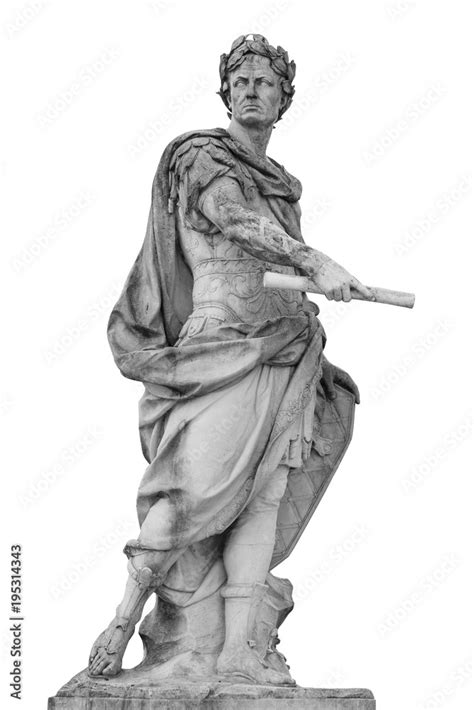 Roman Emperor Julius Caesar Statue Isolated Over White Background Stock Foto Adobe Stock