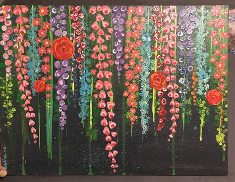 Place art board on a flat surface (either in your garage or outside). My latest acrylic | Flower painting canvas, Abstract ...