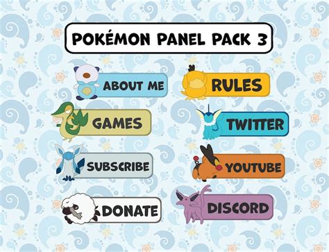 Pokémon Twitch Panels 3 Etsy