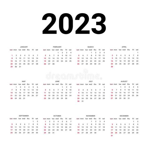 Calendar 2023 Template Tradicional Calendar Calendar Starts Sunday