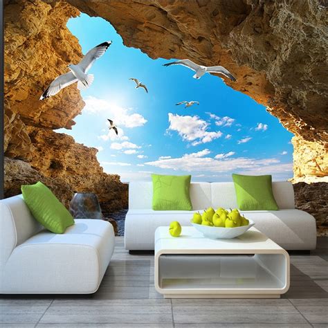 Beach Tropical Wall Mural Custom 3d Wallpaper For Walls