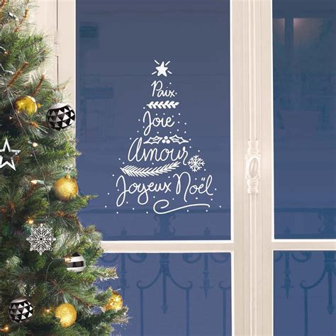 Sticker Fenêtre Paix Joie Amour Joyeux Noël