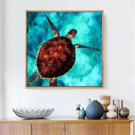 Buy Full Square Round Drill Diamond Painting Sea Turtle DIY Embroidery