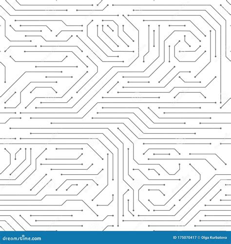 Circuit Board Seamless High Tech Technology Electronic System Pattern