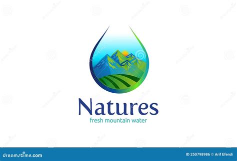 Illustration Graphic Vector Of Natural Fresh Mountain Water Logo Design