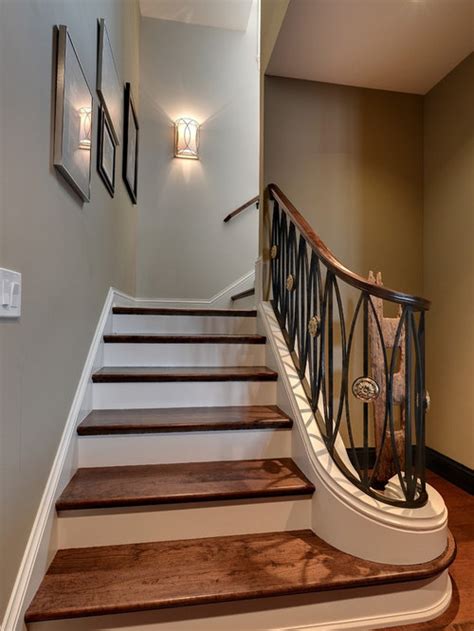 Want a spiral staircase instead? Stairwell Wall Sconces | Houzz