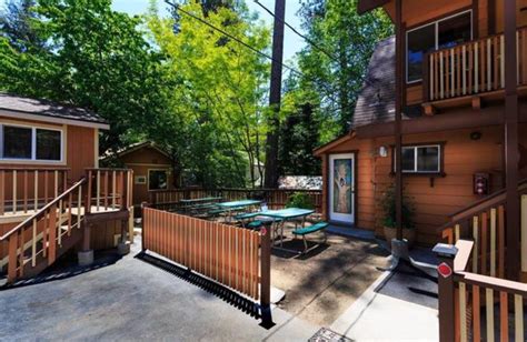 Car owners are provided with a parking lot. Sleepy Hollow Cabins & Hotel (Crestline, CA) - Resort ...
