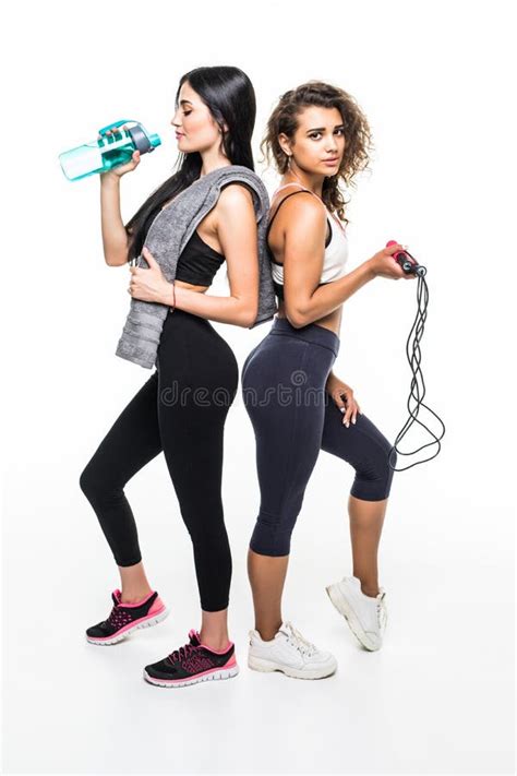 Team Of Fitness Coaches Man And Woman Isolated On White Background
