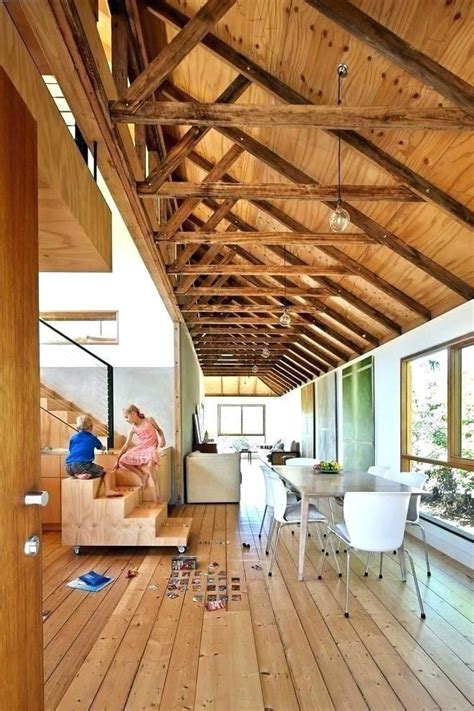 Our architects have stated that all joists can be removed with the exception of two that must remain in place. Vaulted Ceiling Trusses King Post ... #vaultedceilingdecor ...