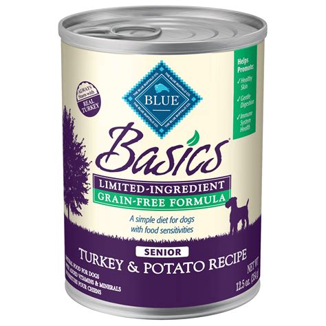 While most blue buffalo dog foods have one primary ingredient, some options are feasts or dinners, which include multiple main ingredients. Blue Buffalo Basics Limited Ingredient Grain Free Senior ...