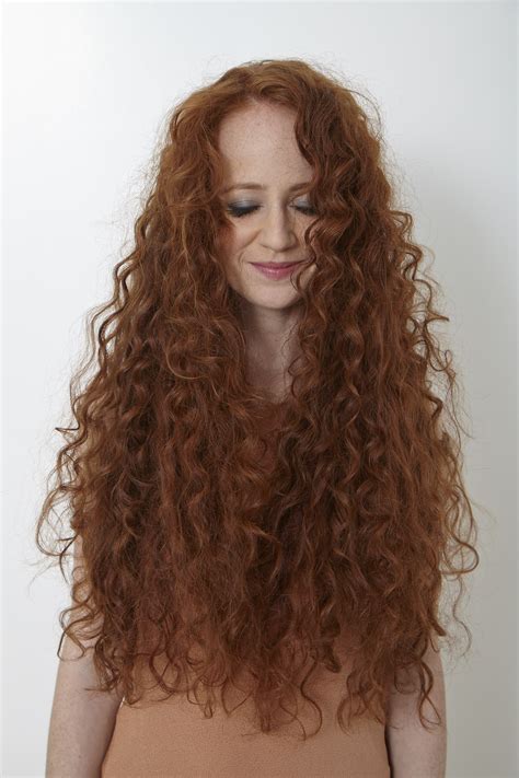 asian with natural red curly hair