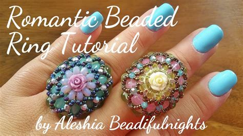 Romantic Beaded Ring Tutorial Youtube