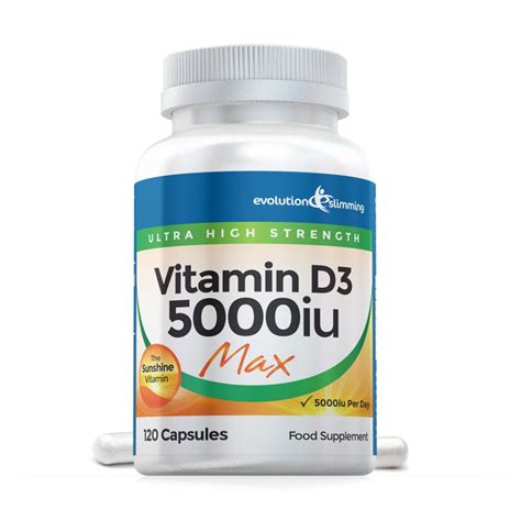 5000 iu best vitamin d supplement. Vitamin D D3 5000 IU Capsules Maximum Strength - 120 ...