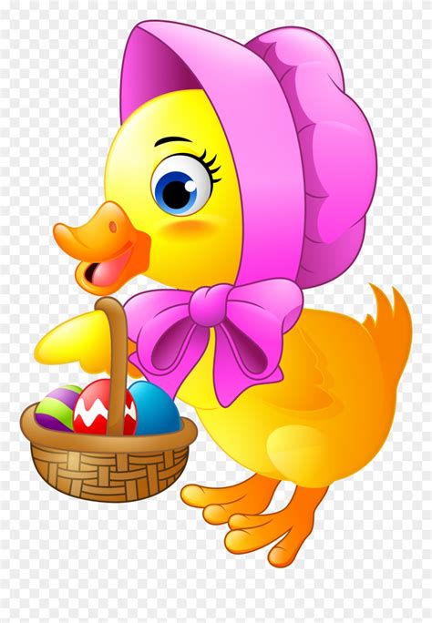 Easter Duck Clipart Image Cartoon Png Download 4241385 Pinclipart