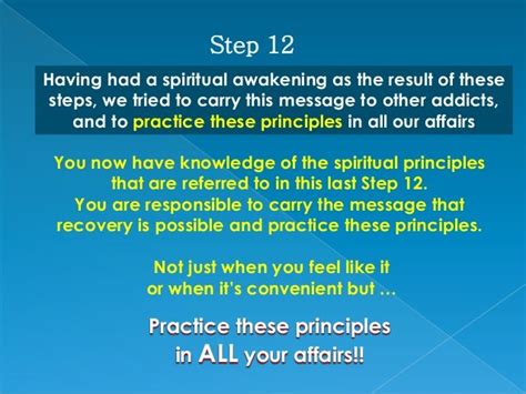Spiritual Principles Of The 12 Steps Slide Show