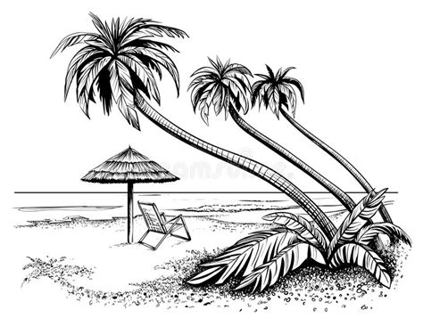 The Beach PNG Black And White Transparent The Beach Black And White.PNG