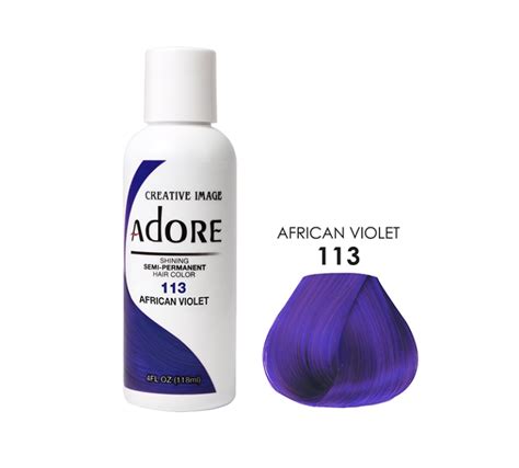I i was able to acheieve the dark purple i wanted but on the top portion of my hair the red kind of peeks through and looks almost like a red to purple ombre. Adore Semi-Permanent Hair Color 113 African Violet 4oz ...