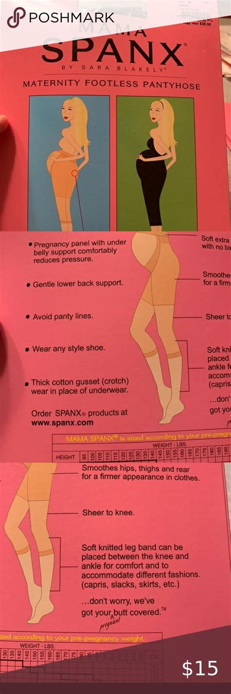 Spanx Mama Spanx Maternity Pantyhose Black NWT Size B See Chart For