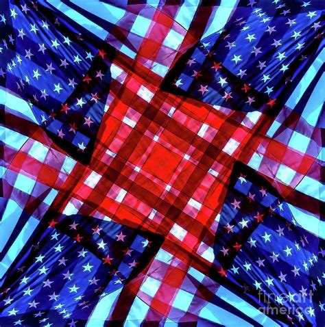 American Flag Kaleidoscope Digital Art By D Hackett Fine Art America