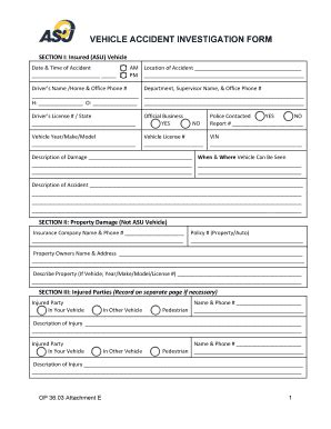 Vehicle Accident Investigation Form Template Fill And Sign Printable