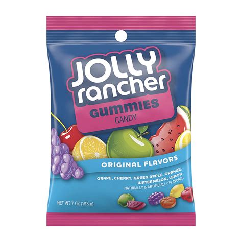 Jolly Rancher Gummies Original Flavours Peg Bag 7oz 198g Sweets