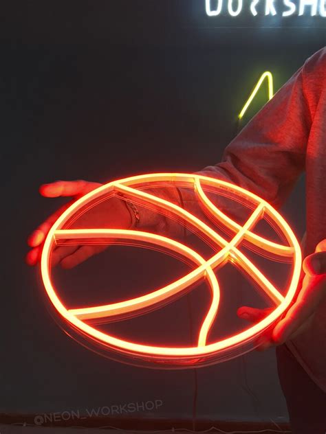 Basketball Neon Sign Led Neon Sign Custom Neon Sign Etsy