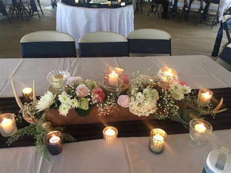 Table Centerpieces Rustic Elegant Wedding With Deer Antlers More