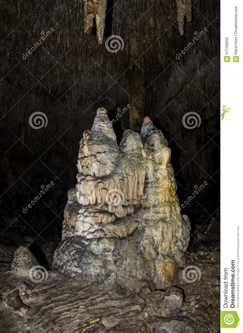 Averyuniquestalagmite Stock Image Image Of Stalactites 57149819