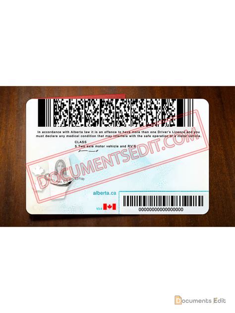 Alberta Drivers License Psd Template Documents Edit