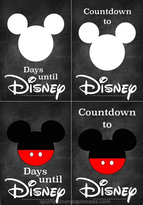 Disney Countdown Printable Disney Countdown Disneyland Countdown