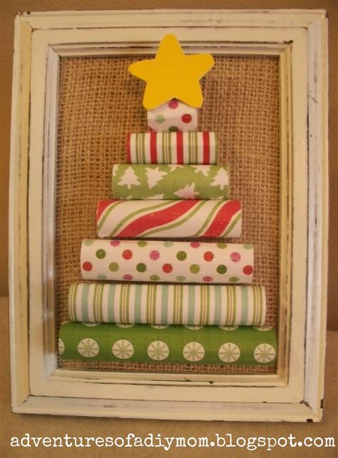 Advent Calendar Rolled Paper Christmas Tree And Burlap Ruffle Tree