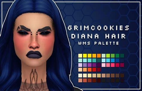 Directory Of Hairs In The Wms Palette Sims Sims 4 Sims 4 Custom Content