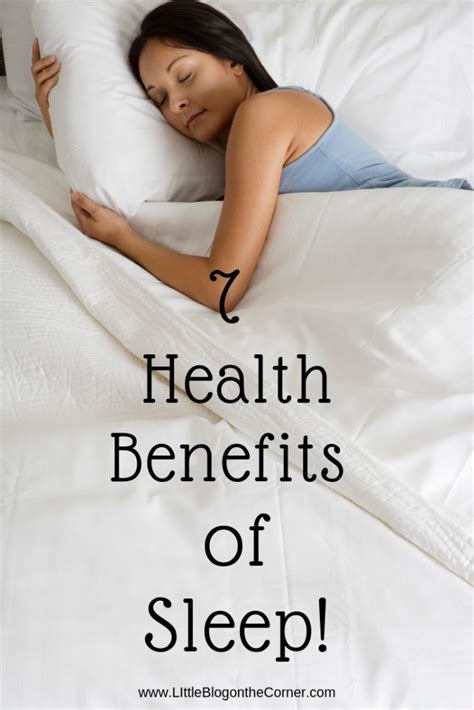 7 Health Benefits Of Sleep Little Blog On The Corner
